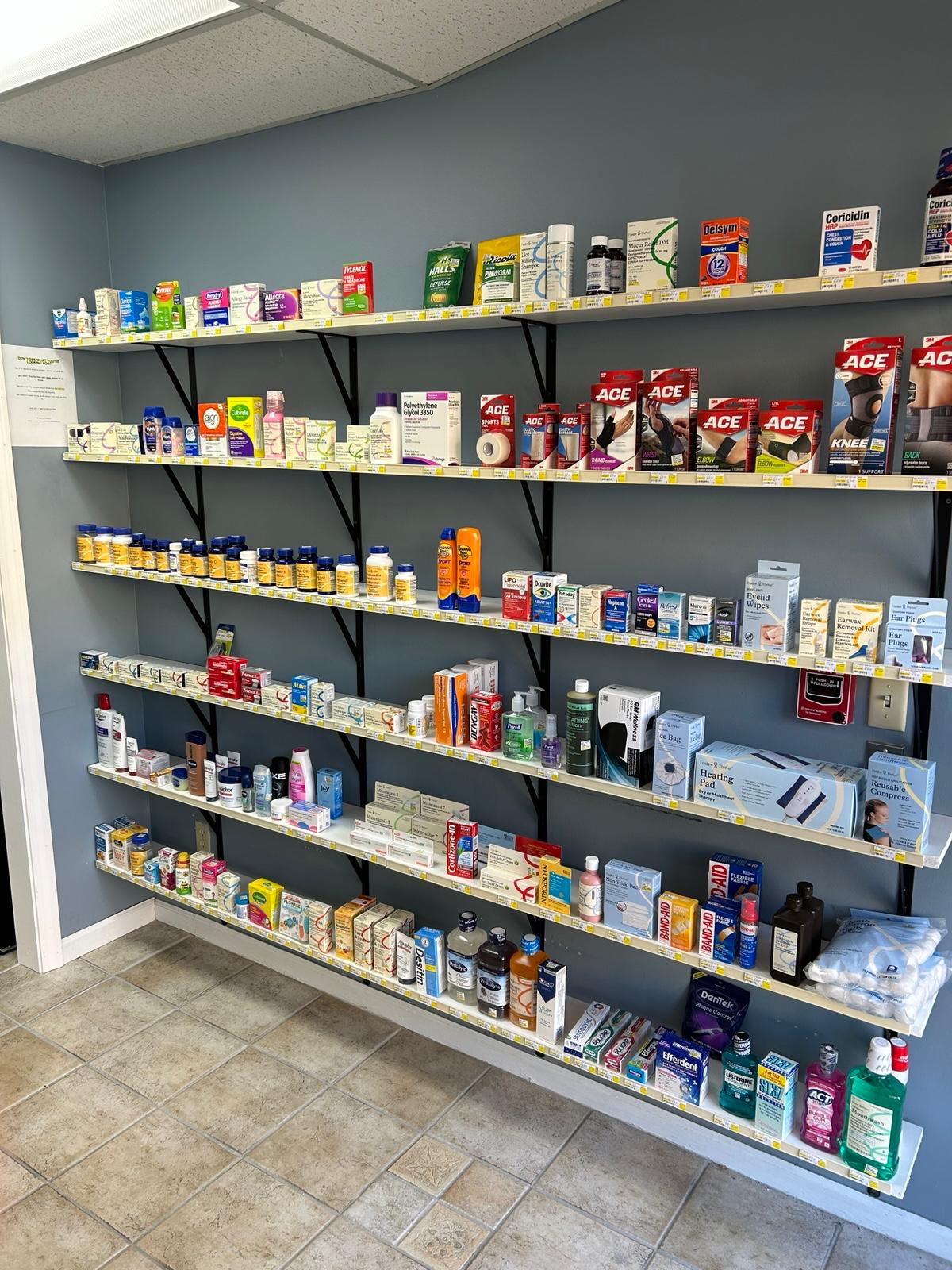 Pharmacy OTC shelves
